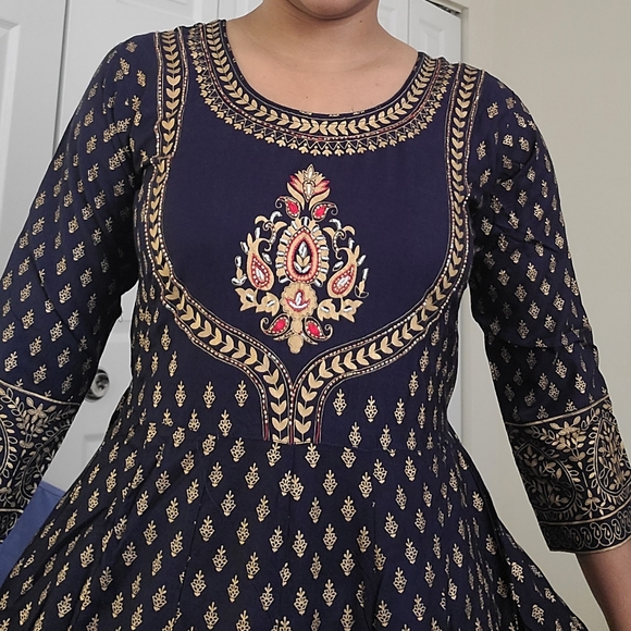 COPY - Long Green kurti dress - Picture 4 of 5